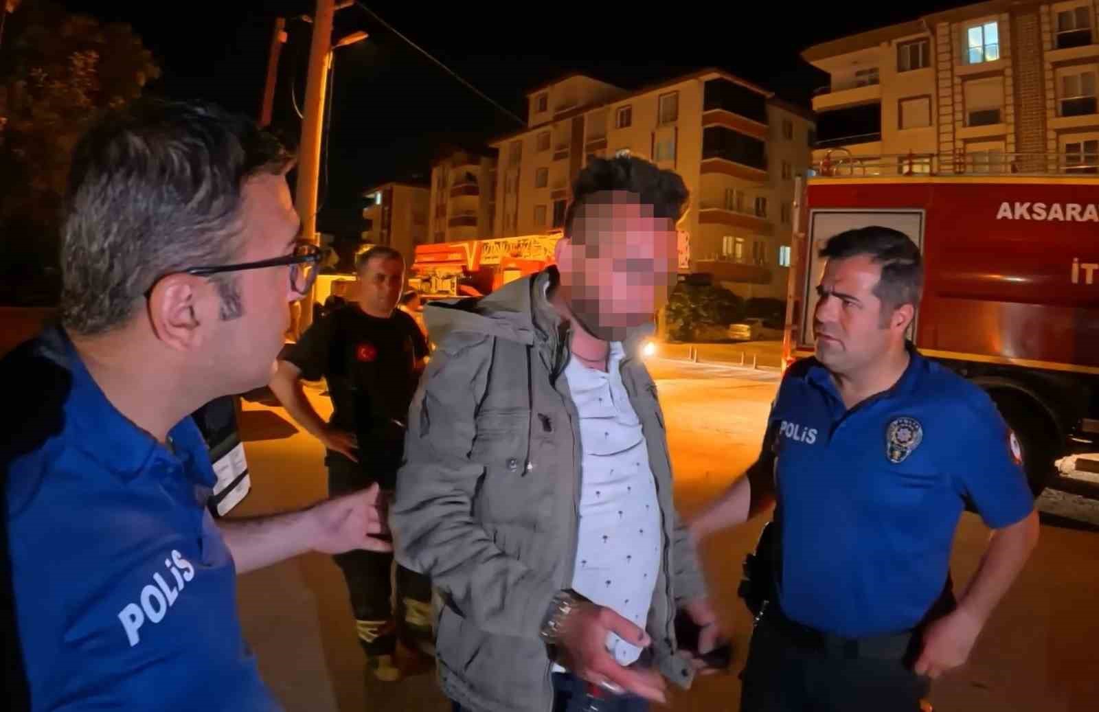 Aracı Yakmak İsteyen Şüpheli Olay Yerinde Yakalandı