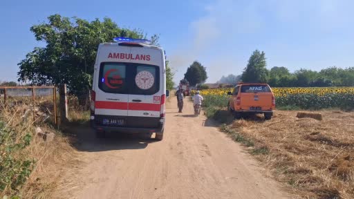 Babaeski’de çiftlikte çıkan yangın itfaiye gruplarınca söndürüldü