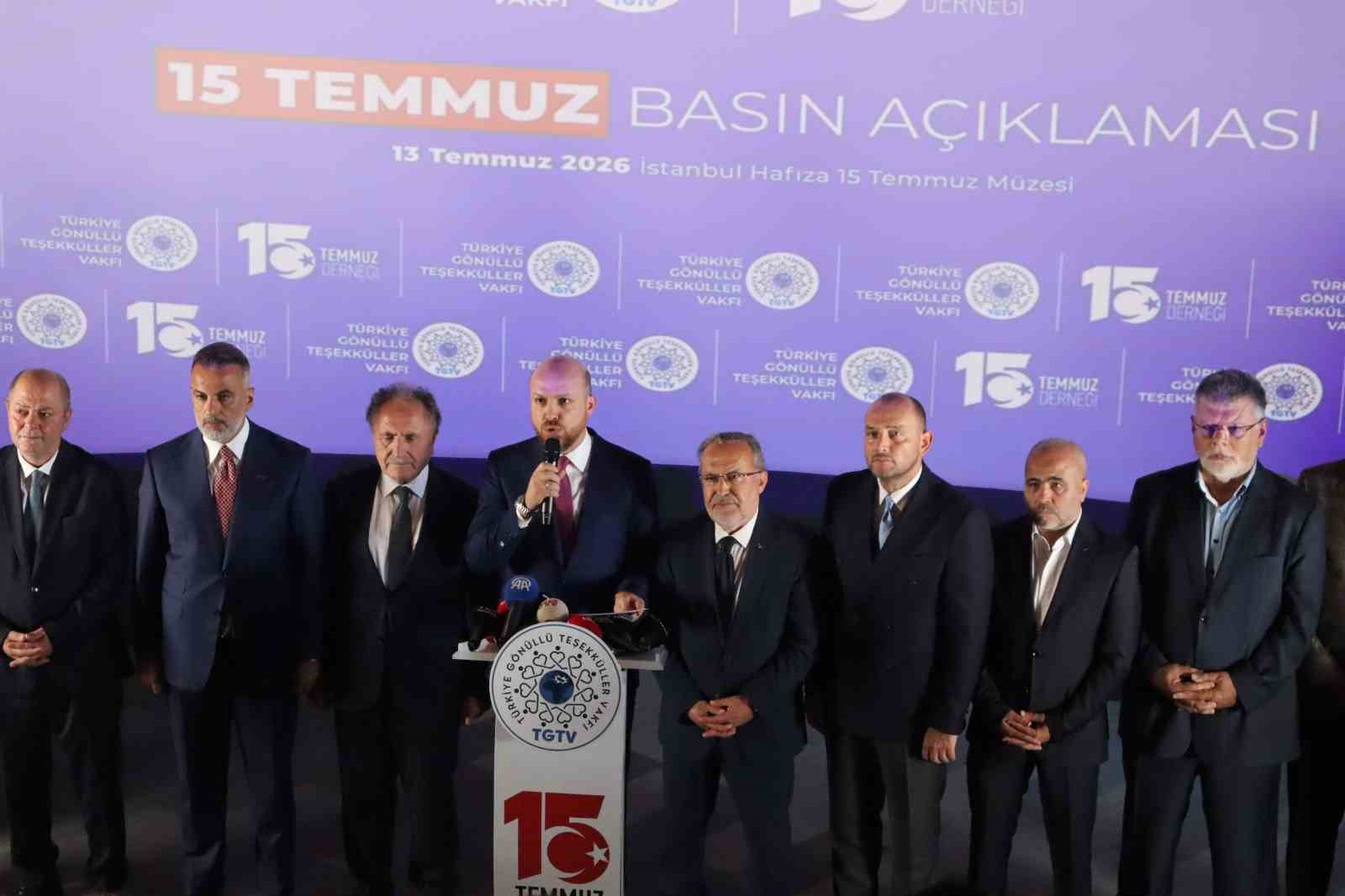 Bilal Erdoğan: "15 Temmuz, vesayet odaklarına karşı millet iradesinin açık ve net beyanıdır"