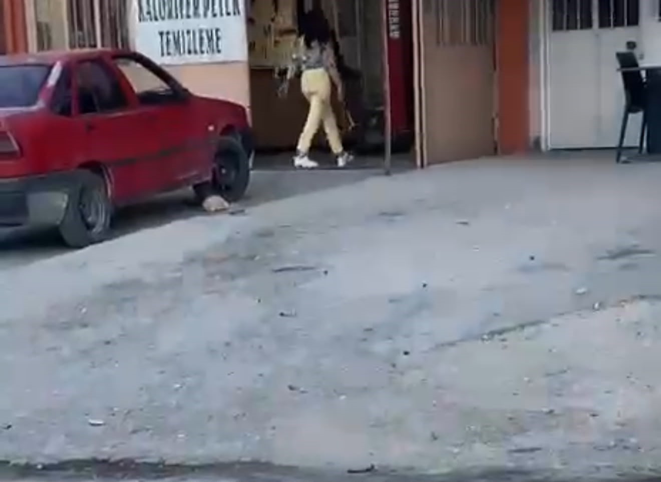 Çekiçli bayan öfkesini bu türlü kustu