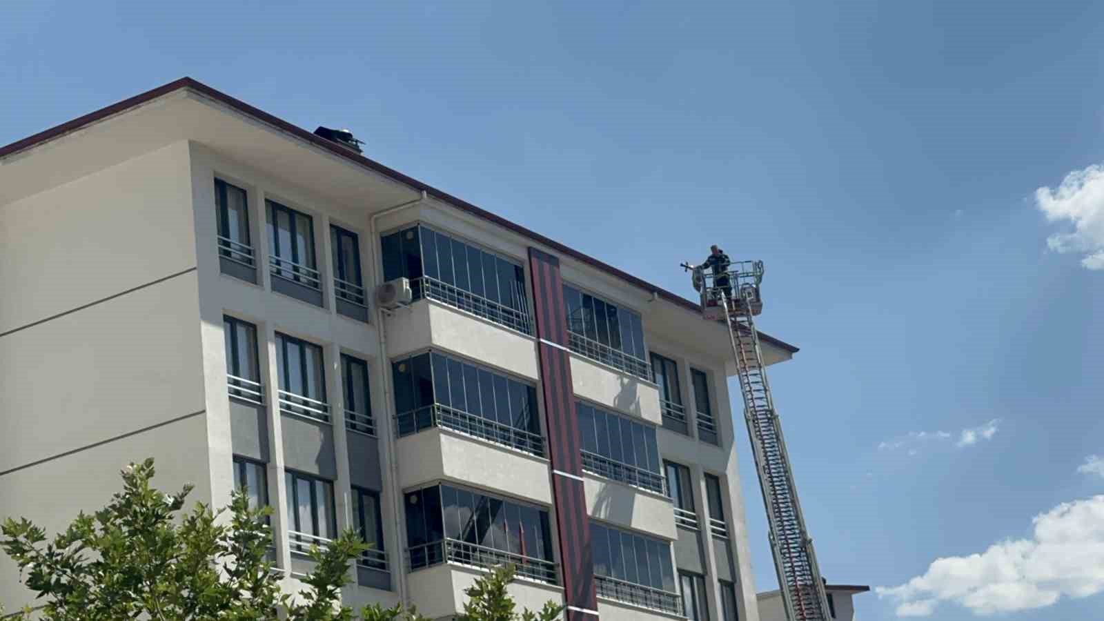 Elazığ'da 7 Katlı Binada Baca Yangını Olayı