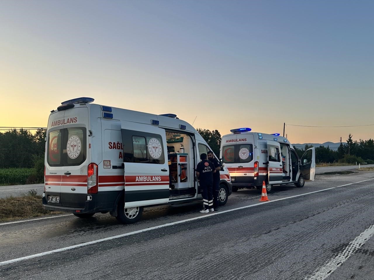 Kastamonu’da iki araba çarpıştı: 2 yaralı