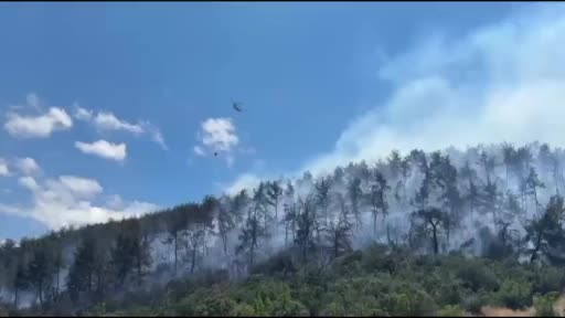 Kepsut'ta Yangınla Mücadele Devam Ediyor
