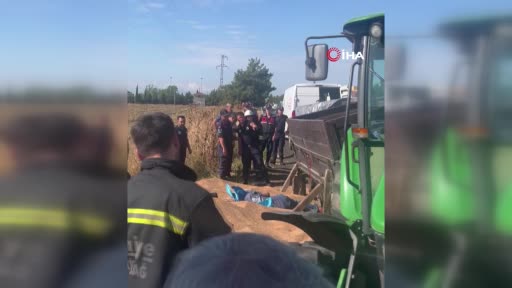 Lastiğini onarmaya çalıştığı römork üzerine devrildi, arkadaşının "çabuk kaç" diye bağırışı yetmedi