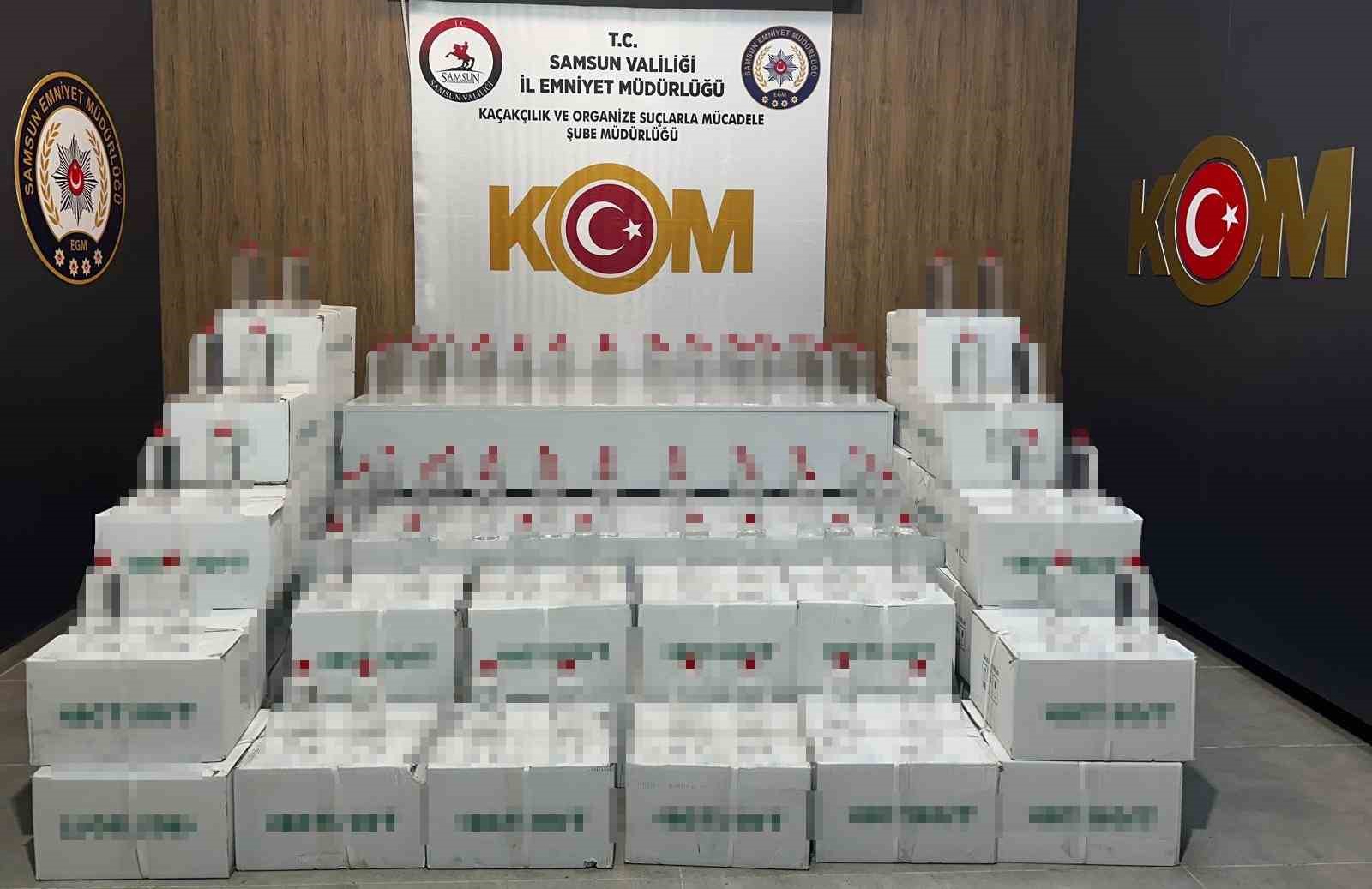 Samsun'da 900 Litre Kaçak Etil Alkol Operasyonu