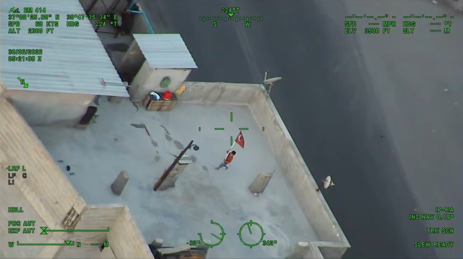 Türk Bayrağıyla Polis Helikopterini Selamlayan Çocuk Göz Kamaştırdı