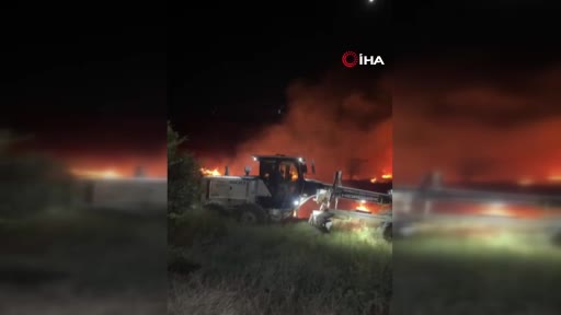Yozgat’ta hububat ekili alanda yangın