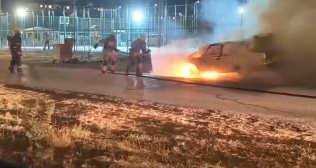 Düzce'de Seyir Halindeki Otomobil Alevlere Gönderildi