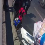 Florya'da Motosikletli Sürücünün Ağır Kaza Anındaki Son Anda Kurtuluşu